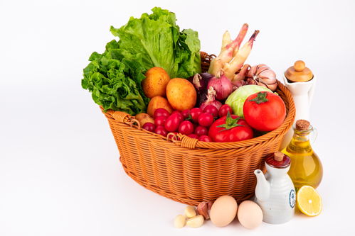 一筐新鲜蔬菜食材食品蔬菜摄影图 st摄影
